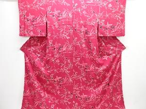 草花模様小紋着物